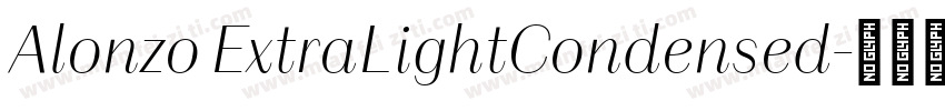 Alonzo ExtraLightCondensed字体转换